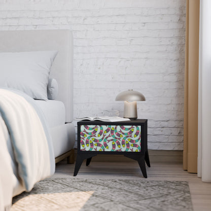 INDIAN FISH Comodino in Finitura Nera