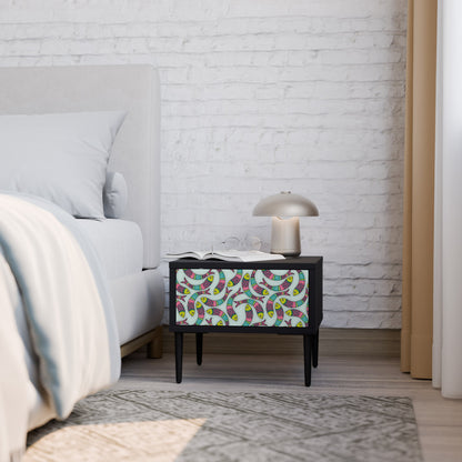 INDIAN FISH Comodino in Finitura Nera