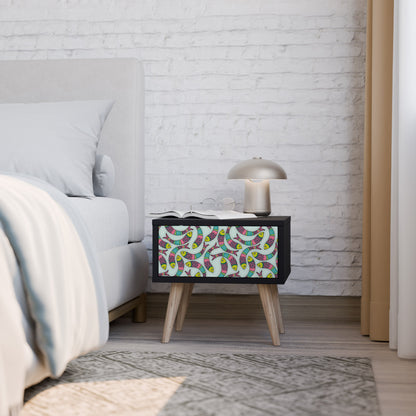 INDIAN FISH Comodino in Finitura Nera