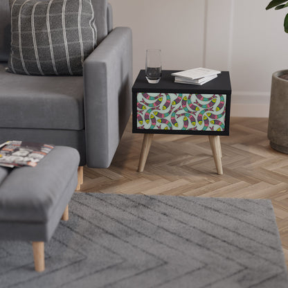 INDIAN FISH Comodino in Finitura Nera