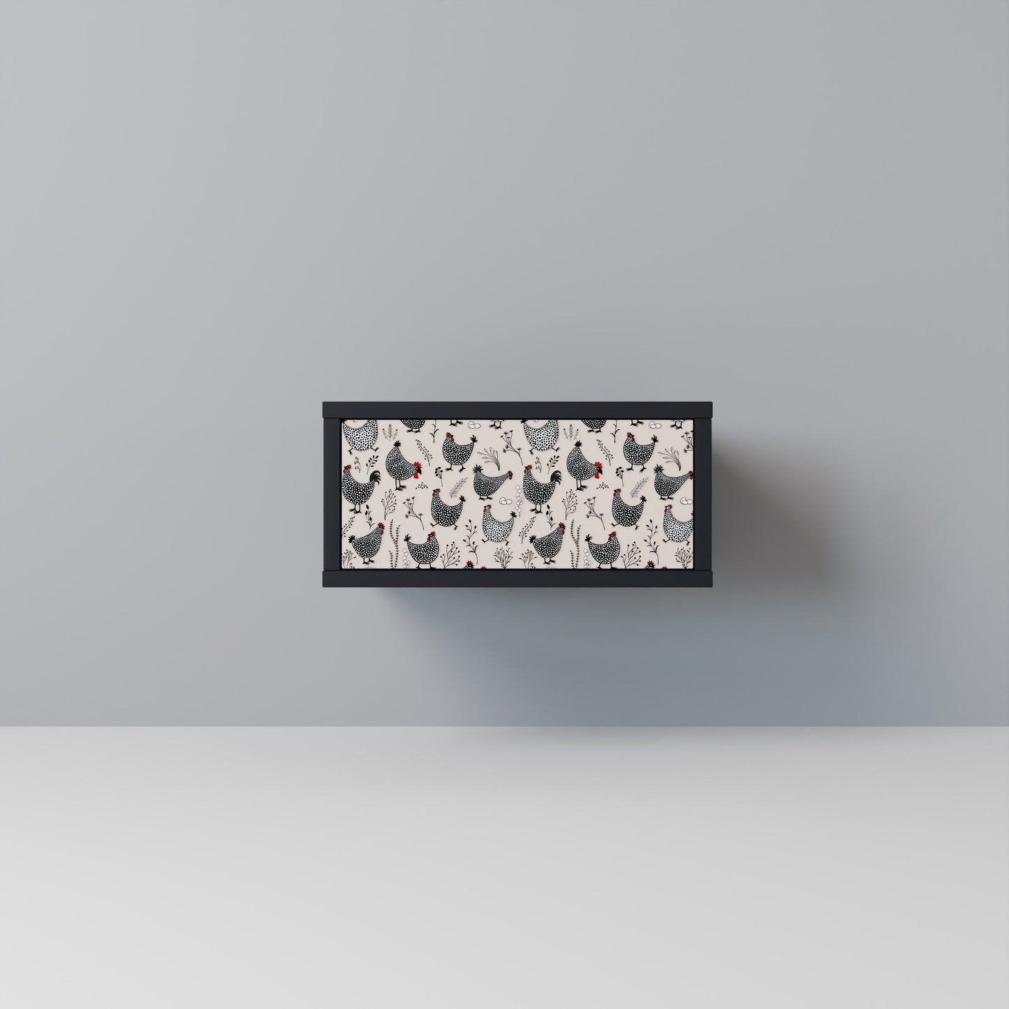 HAPPY HENS Comodino in Finitura Nera