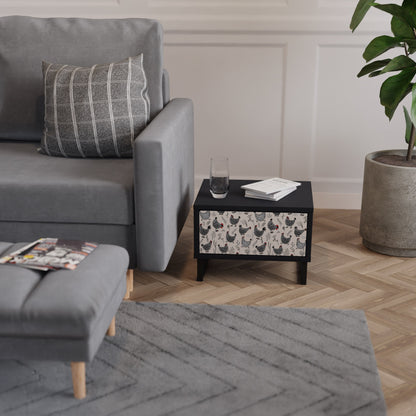 HAPPY HENS Comodino in Finitura Nera