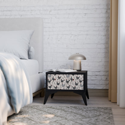 HAPPY HENS Comodino in Finitura Nera