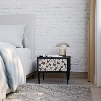 HAPPY HENS Comodino in Finitura Nera