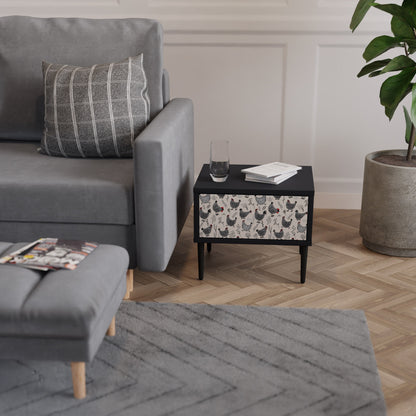 HAPPY HENS Comodino in Finitura Nera