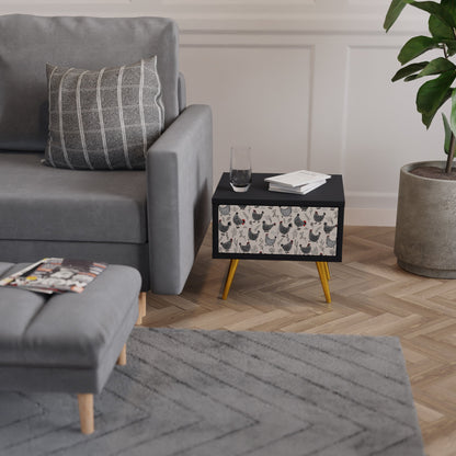 HAPPY HENS Comodino in Finitura Nera