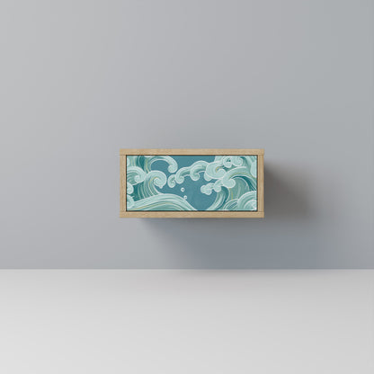 ASIAN SWAY Nightstand in Oak Effect