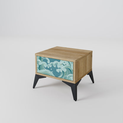 ASIAN SWAY Nightstand in Oak Effect