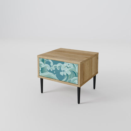 ASIAN SWAY Nightstand in Oak Effect