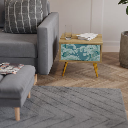 ASIAN SWAY Nightstand in Oak Effect