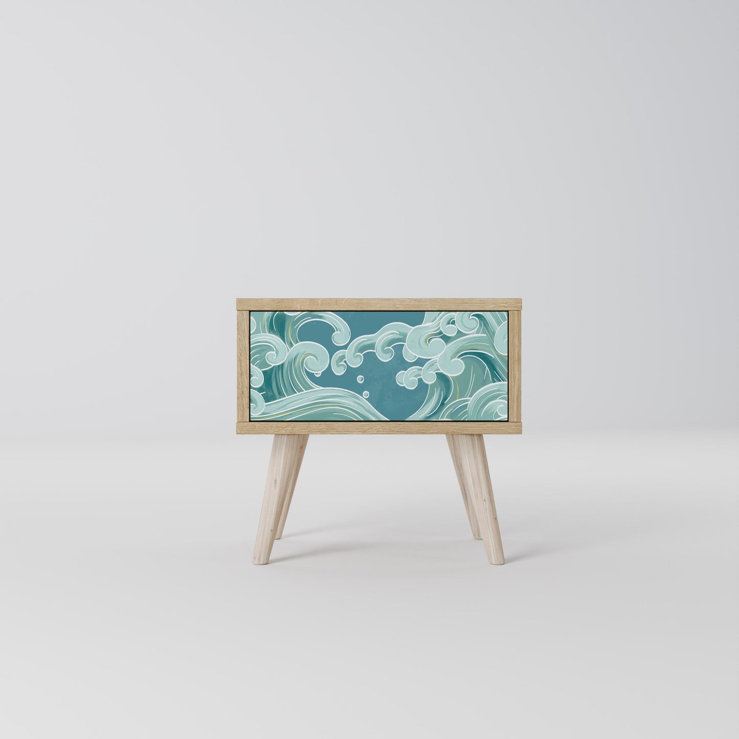 ASIAN SWAY Nightstand in Oak Effect