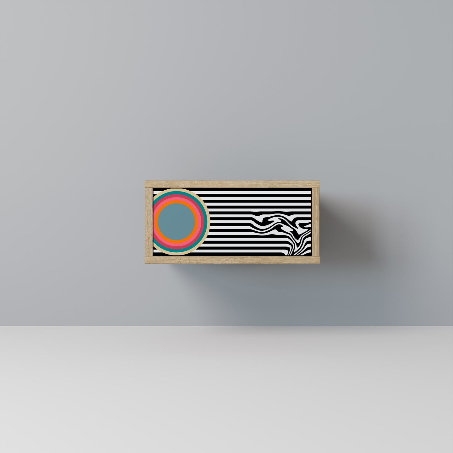 SPECTRA SHOWCASE Nightstand in Oak Effect