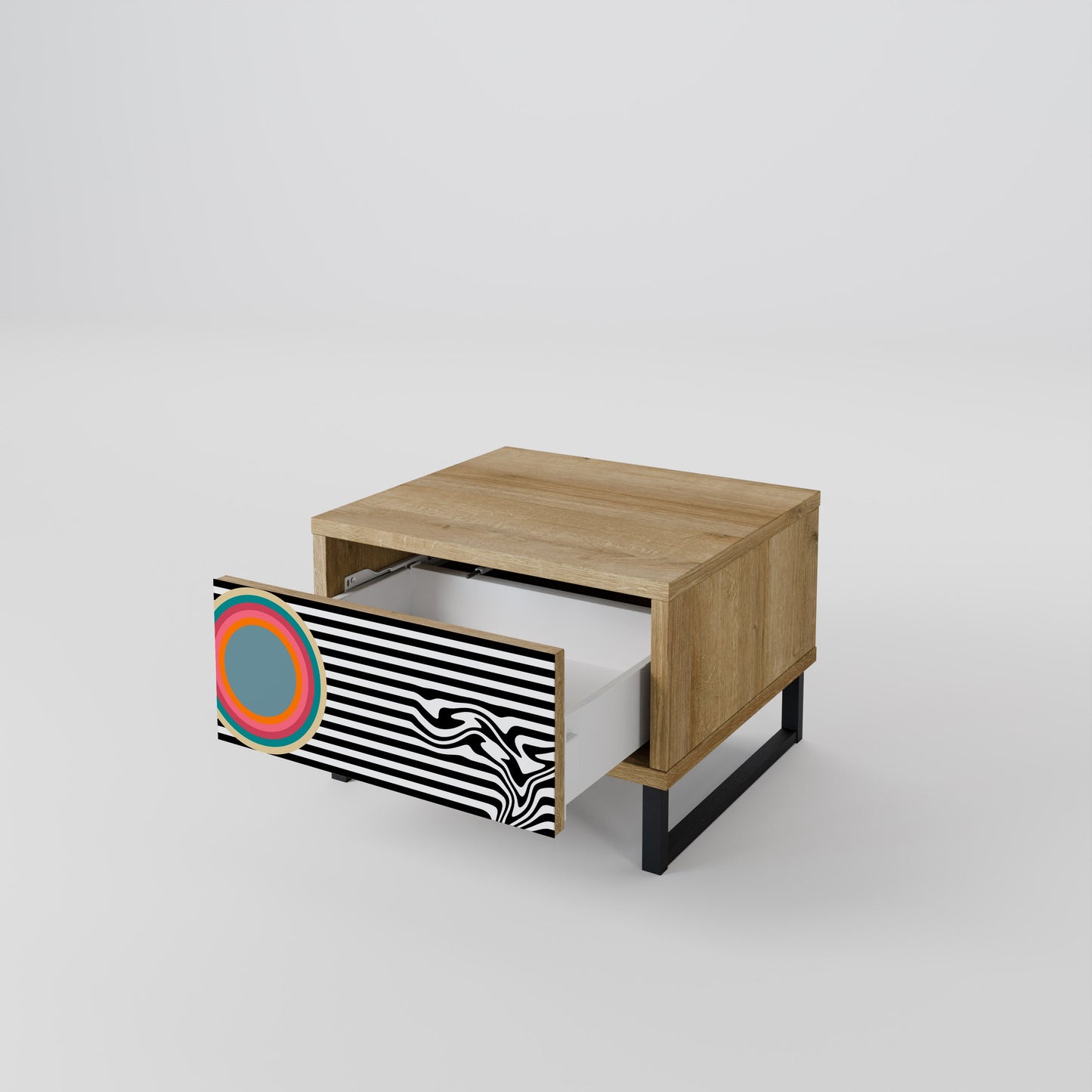 SPECTRA SHOWCASE Nightstand in Oak Effect