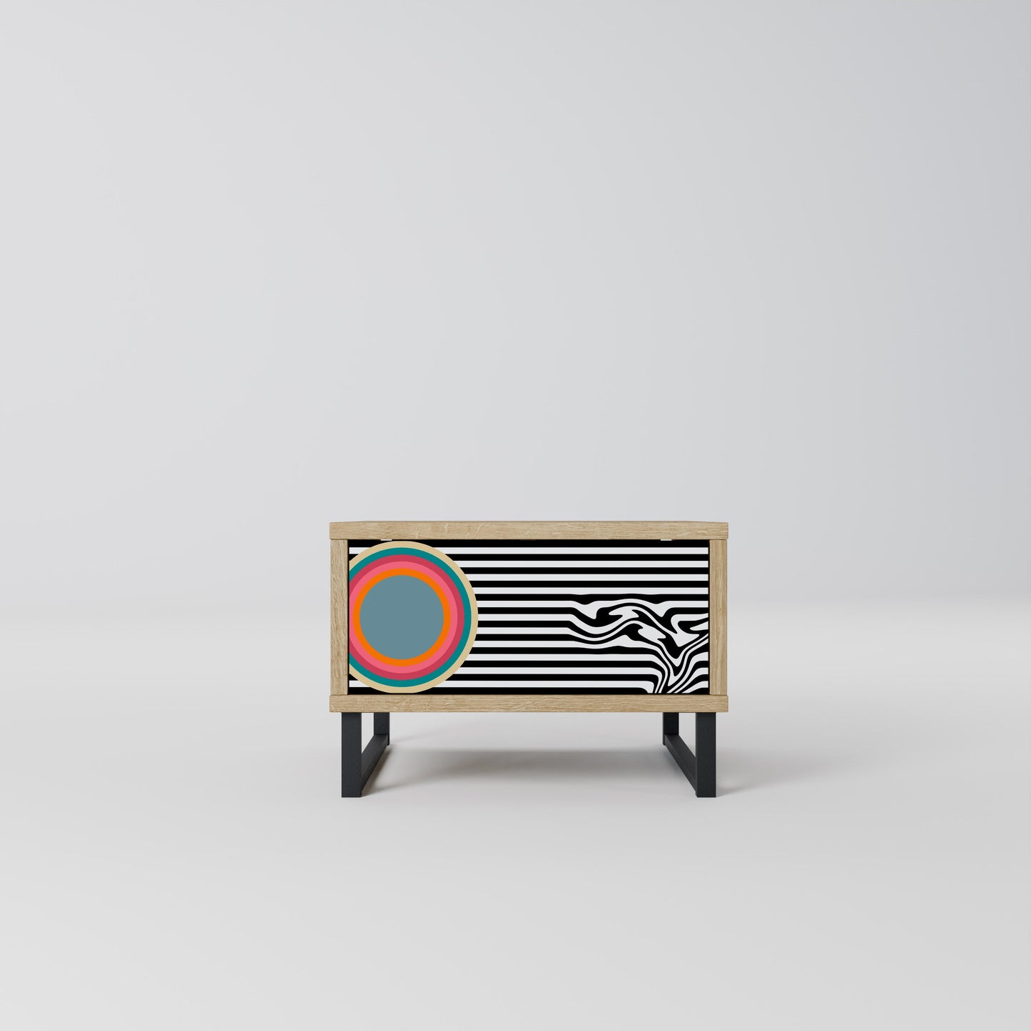 SPECTRA SHOWCASE Nightstand in Oak Effect