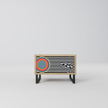 SPECTRA SHOWCASE Nightstand in Oak Effect