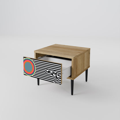 SPECTRA SHOWCASE Nightstand in Oak Effect