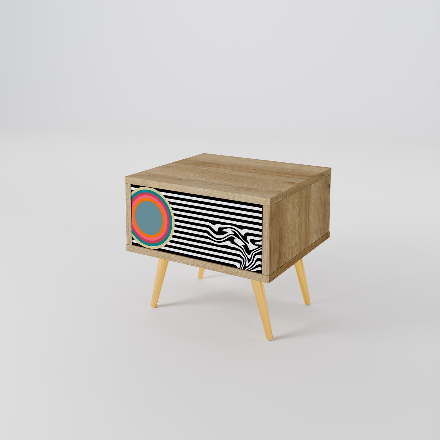 SPECTRA SHOWCASE Nightstand in Oak Effect