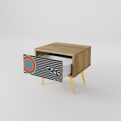 SPECTRA SHOWCASE Nightstand in Oak Effect