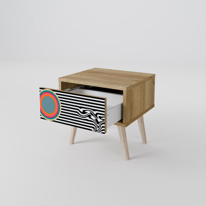 SPECTRA SHOWCASE Nightstand in Oak Effect