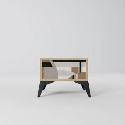 DELICATE MEMENTO Comodino in Effetto Rovere