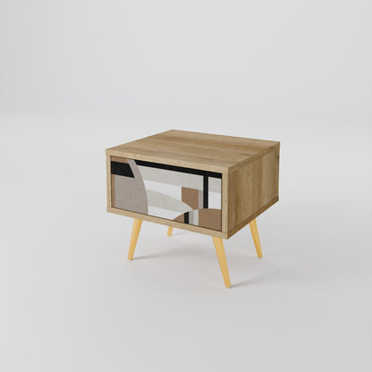 DELICATE MEMENTO Comodino in Effetto Rovere