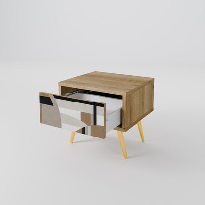 DELICATE MEMENTO Comodino in Effetto Rovere