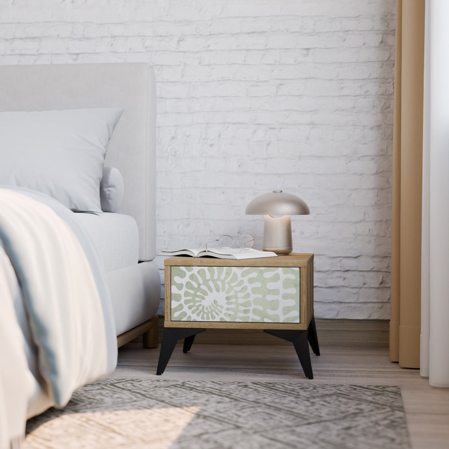 HELIX DANCE Nightstand in Oak Effect