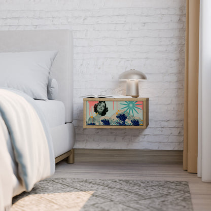 KANAGAWA BEAUTY Nightstand in Oak Effect