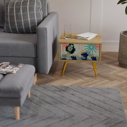 KANAGAWA BEAUTY Nightstand in Oak Effect