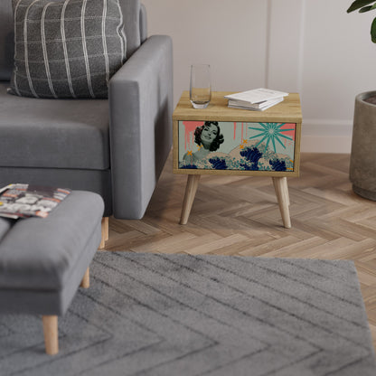 KANAGAWA BEAUTY Nightstand in Oak Effect