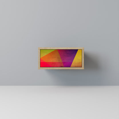 VIVID GEOMETRY Comodino in Effetto Rovere