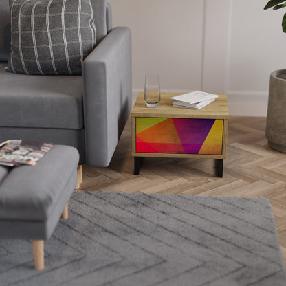 VIVID GEOMETRY Comodino in Effetto Rovere