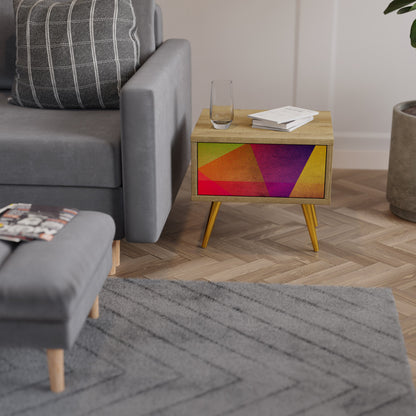 VIVID GEOMETRY Comodino in Effetto Rovere