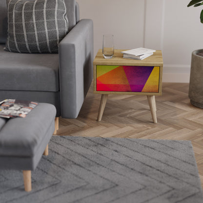 VIVID GEOMETRY Comodino in Effetto Rovere