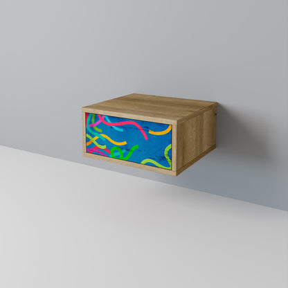 STREAMER TANGLE Nightstand in Oak Effect