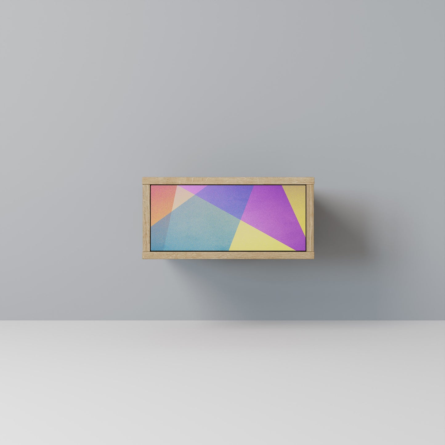 BRIGHT GEOMETRY Comodino in Effetto Rovere