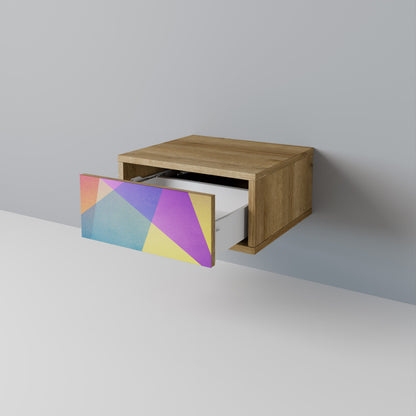 BRIGHT GEOMETRY Comodino in Effetto Rovere