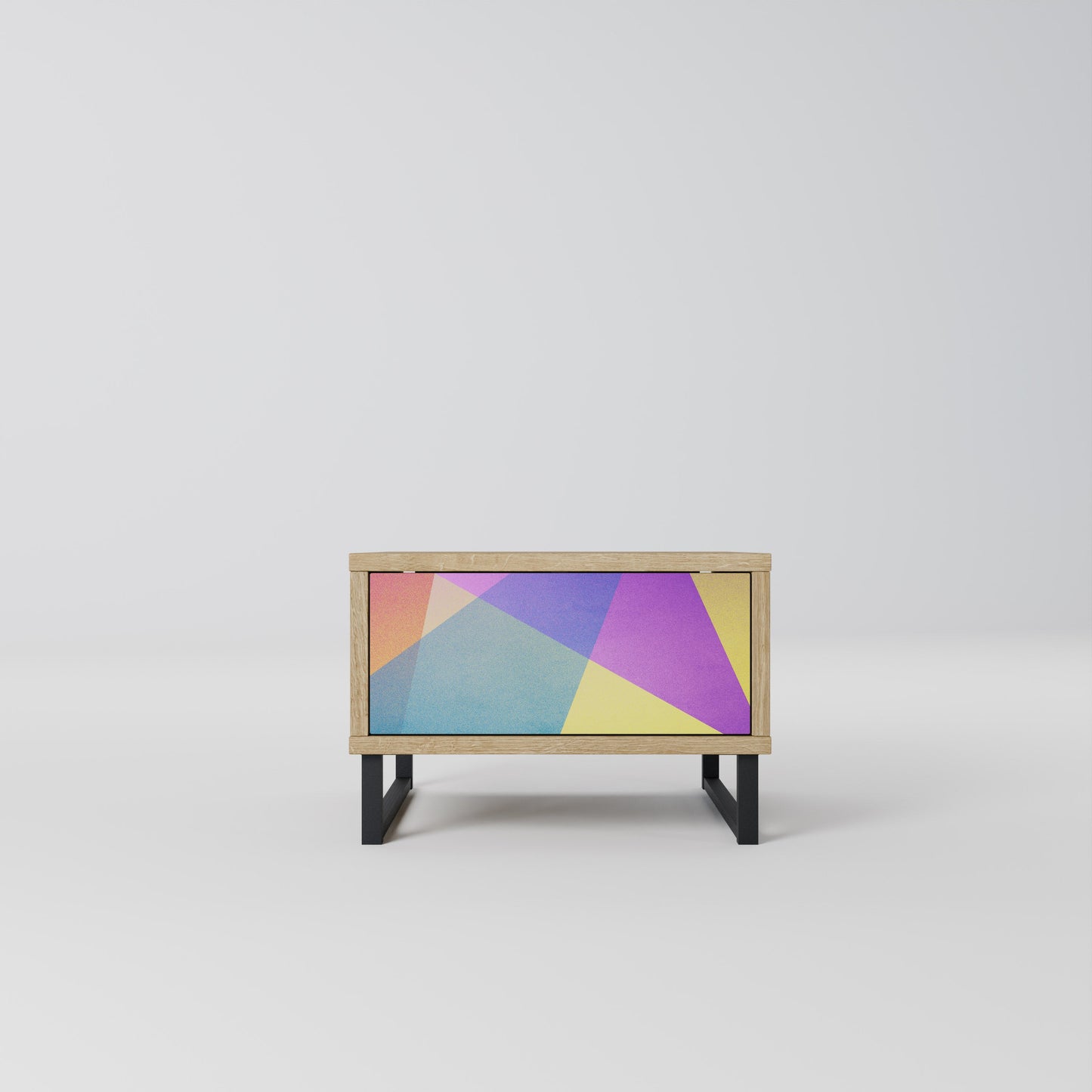 BRIGHT GEOMETRY Comodino in Effetto Rovere