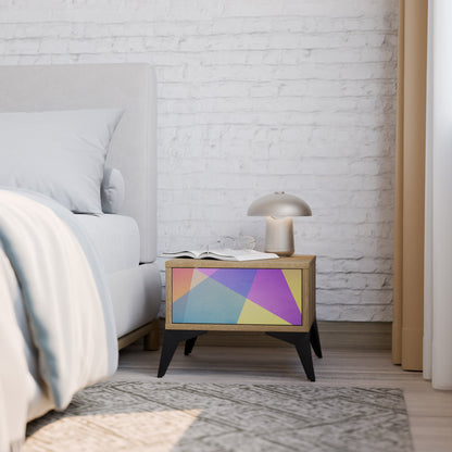 BRIGHT GEOMETRY Comodino in Effetto Rovere