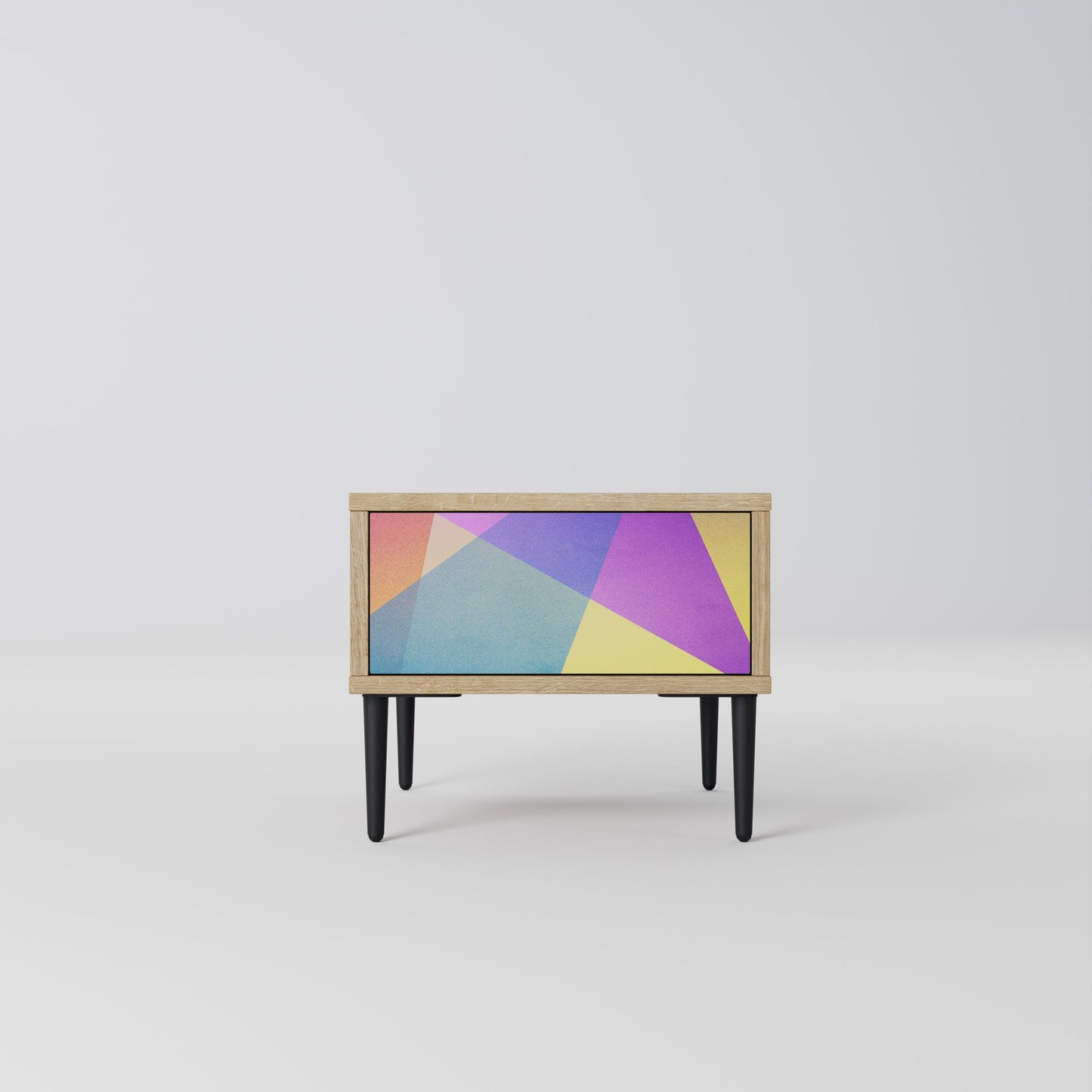 BRIGHT GEOMETRY Comodino in Effetto Rovere