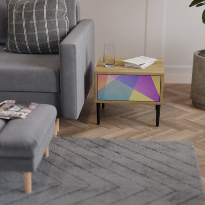 BRIGHT GEOMETRY Comodino in Effetto Rovere