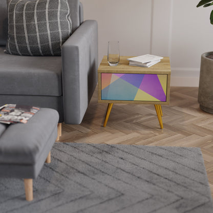 BRIGHT GEOMETRY Comodino in Effetto Rovere