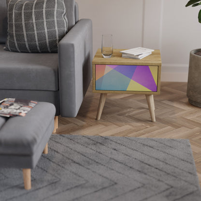 BRIGHT GEOMETRY Comodino in Effetto Rovere