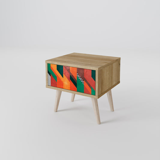 MAKESHIFT ARTISTRY Comodino in Effetto Rovere