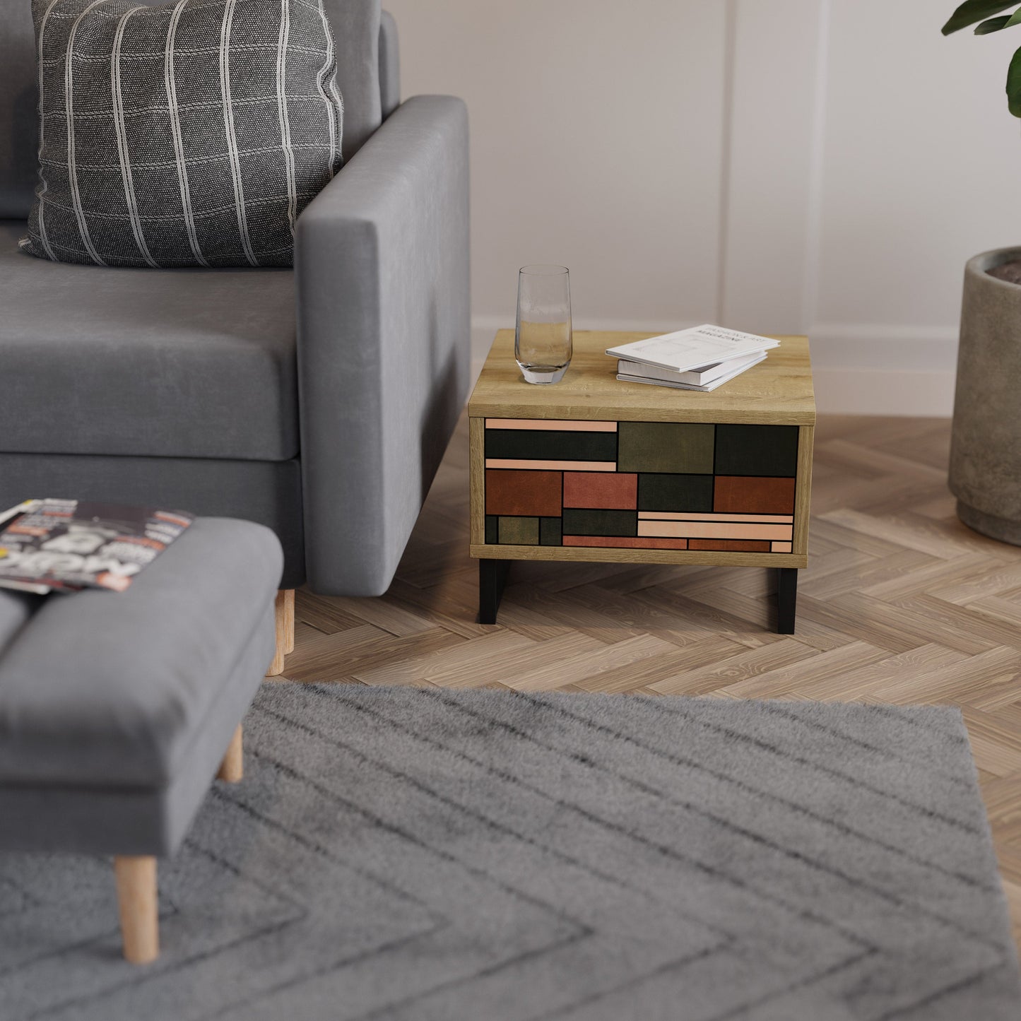 FIGURES OF NATURE Comodino in Effetto Rovere