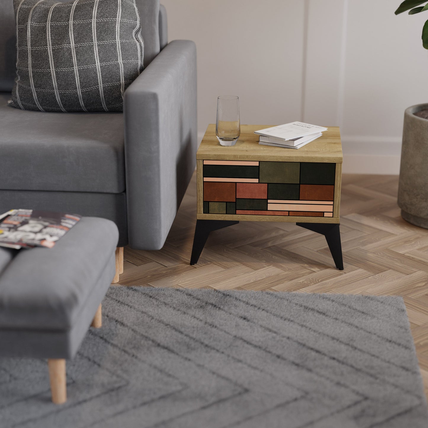 FIGURES OF NATURE Comodino in Effetto Rovere