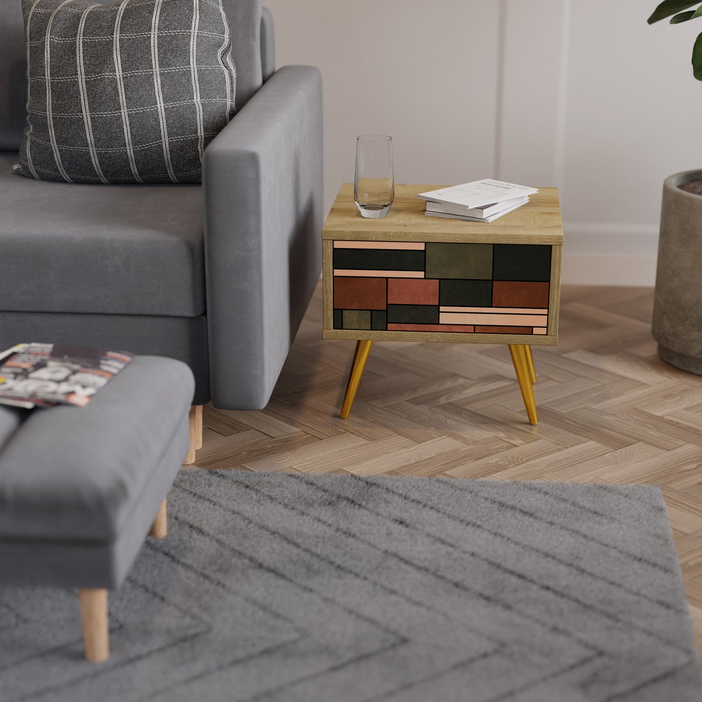 FIGURES OF NATURE Comodino in Effetto Rovere