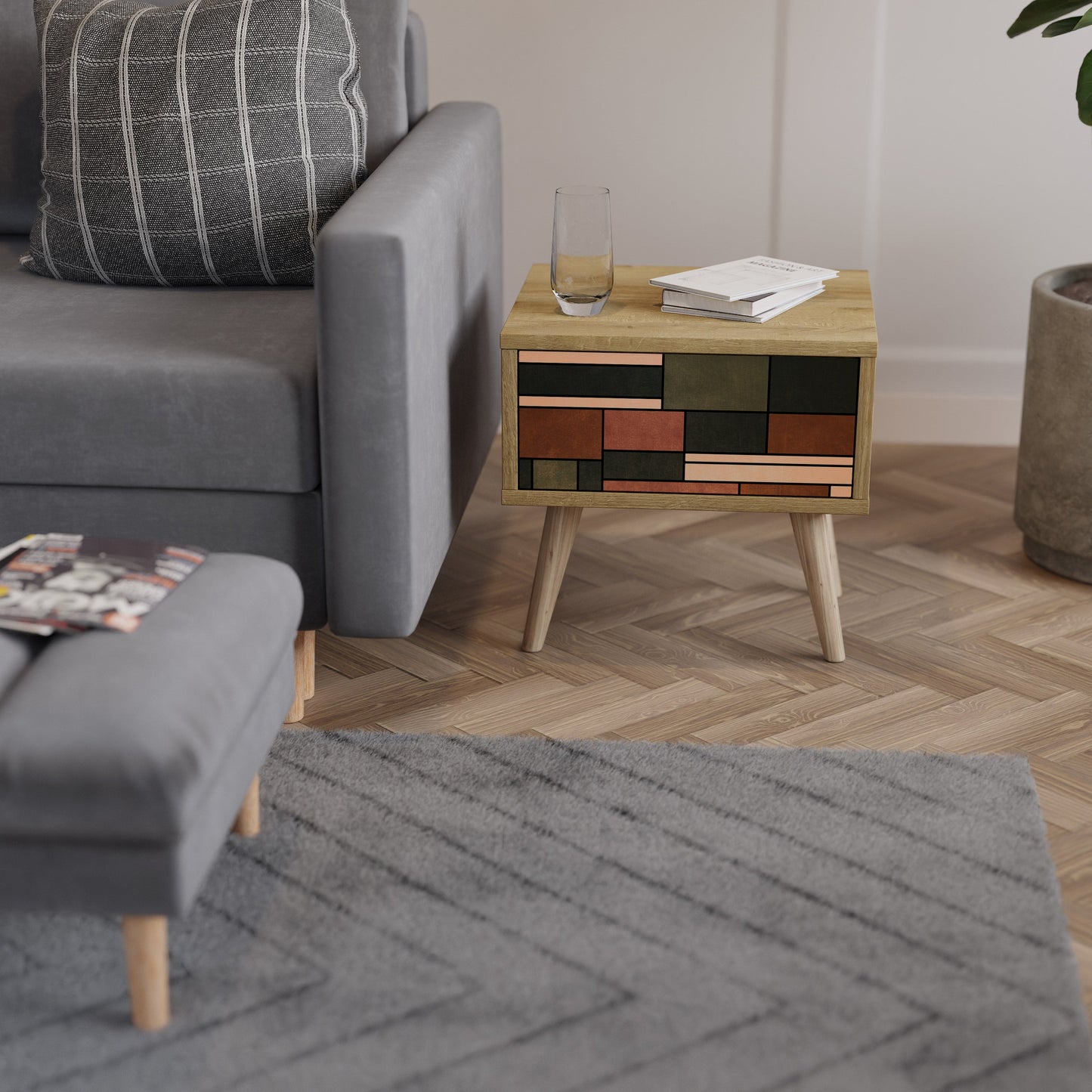 FIGURES OF NATURE Comodino in Effetto Rovere