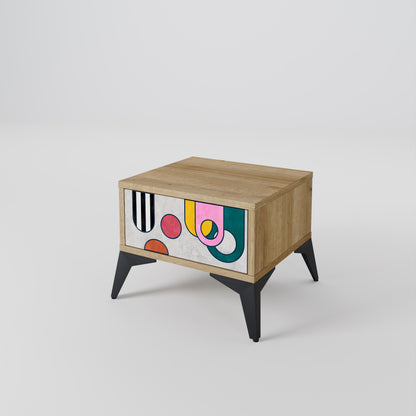 COOL STORY Comodino in Effetto Rovere