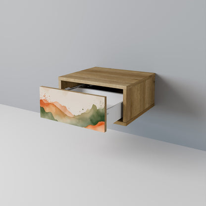 WATERCOLOUR PEAKS Nightstand in Oak Effect